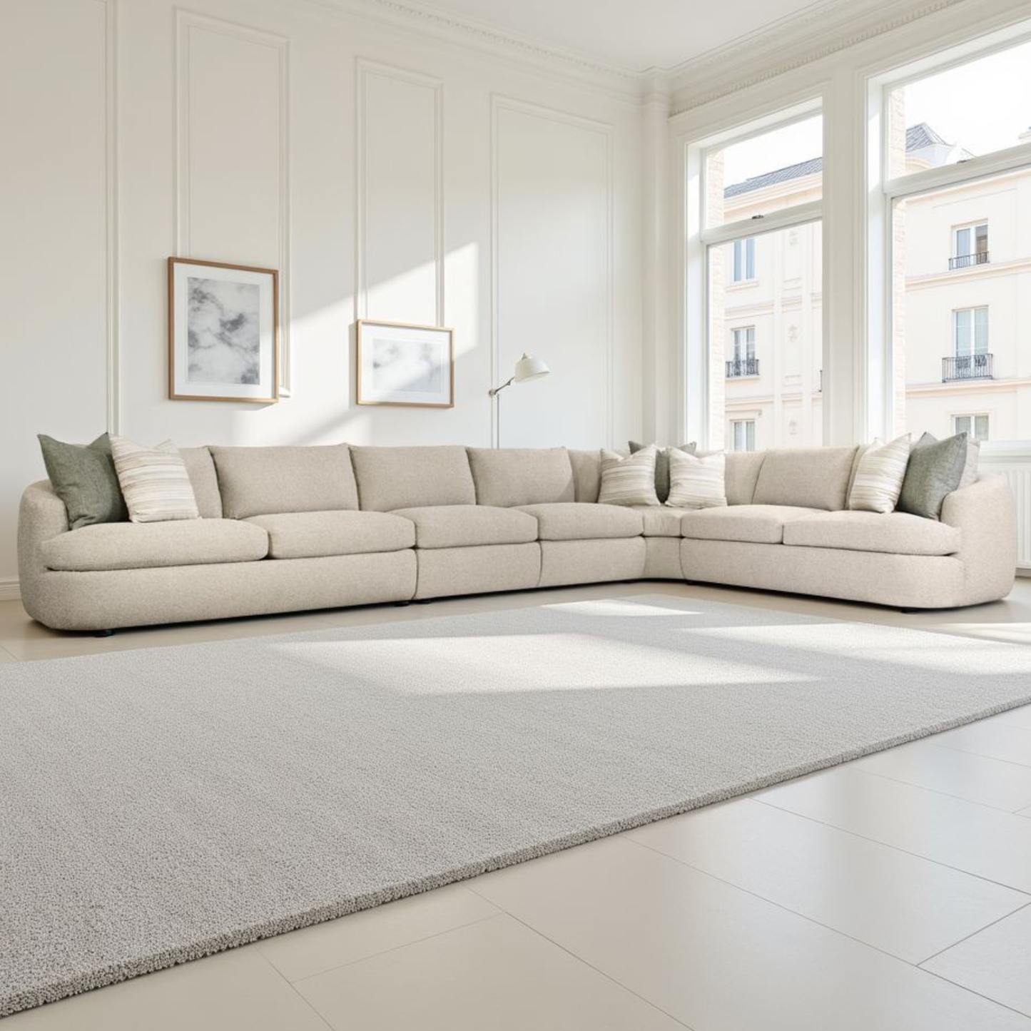 Bernhardt Jules Fabric 5 Piece L-Shape Sectional Sofa