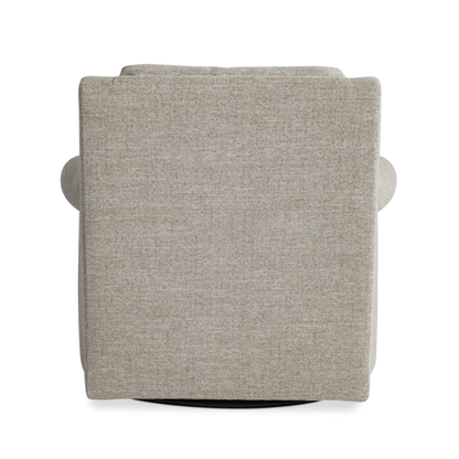 Bernhardt Keirnan Gray Fabric Swivel Chair with 360-degree Base
