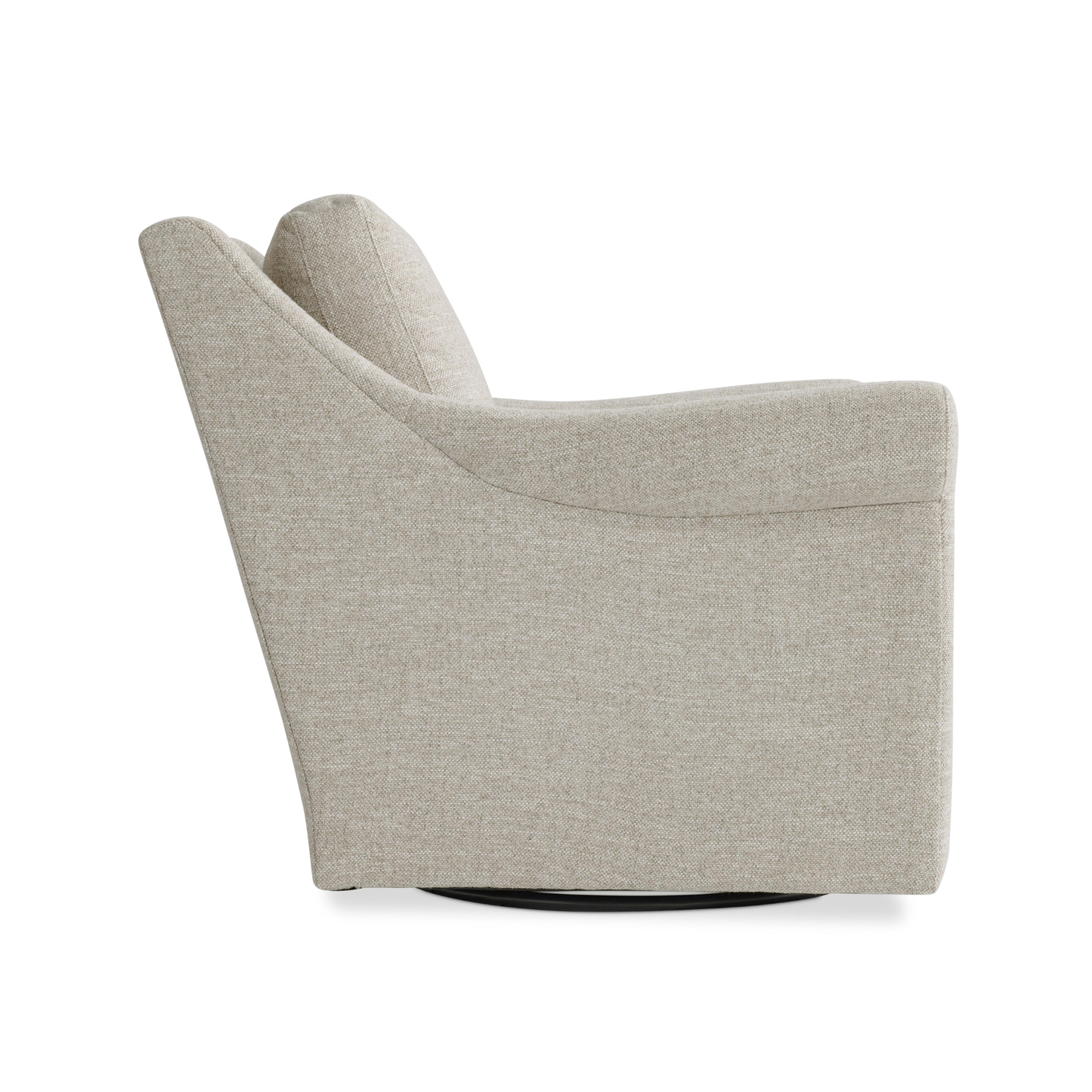 Bernhardt Keirnan Gray Fabric Swivel Chair with 360-degree Base