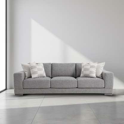 Bernhardt Living Lars Fabric Gray 3-Seater Sofa-ComfortDesign