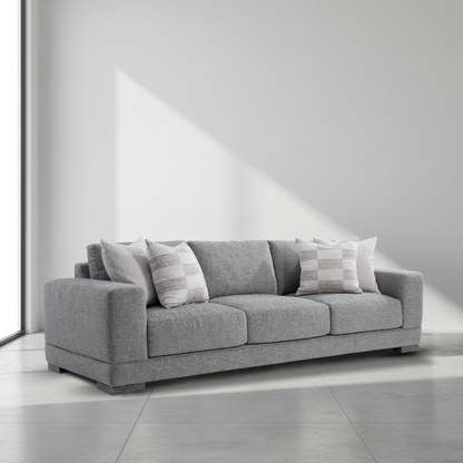 Bernhardt Living Lars Fabric Gray 3-Seater Sofa-ComfortDesign