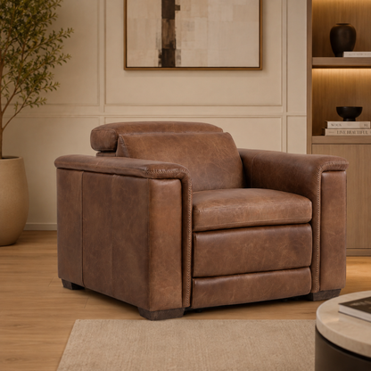Bernhardt Lioni Leather Motion Recliner Chair-Comfortdesignfurniture