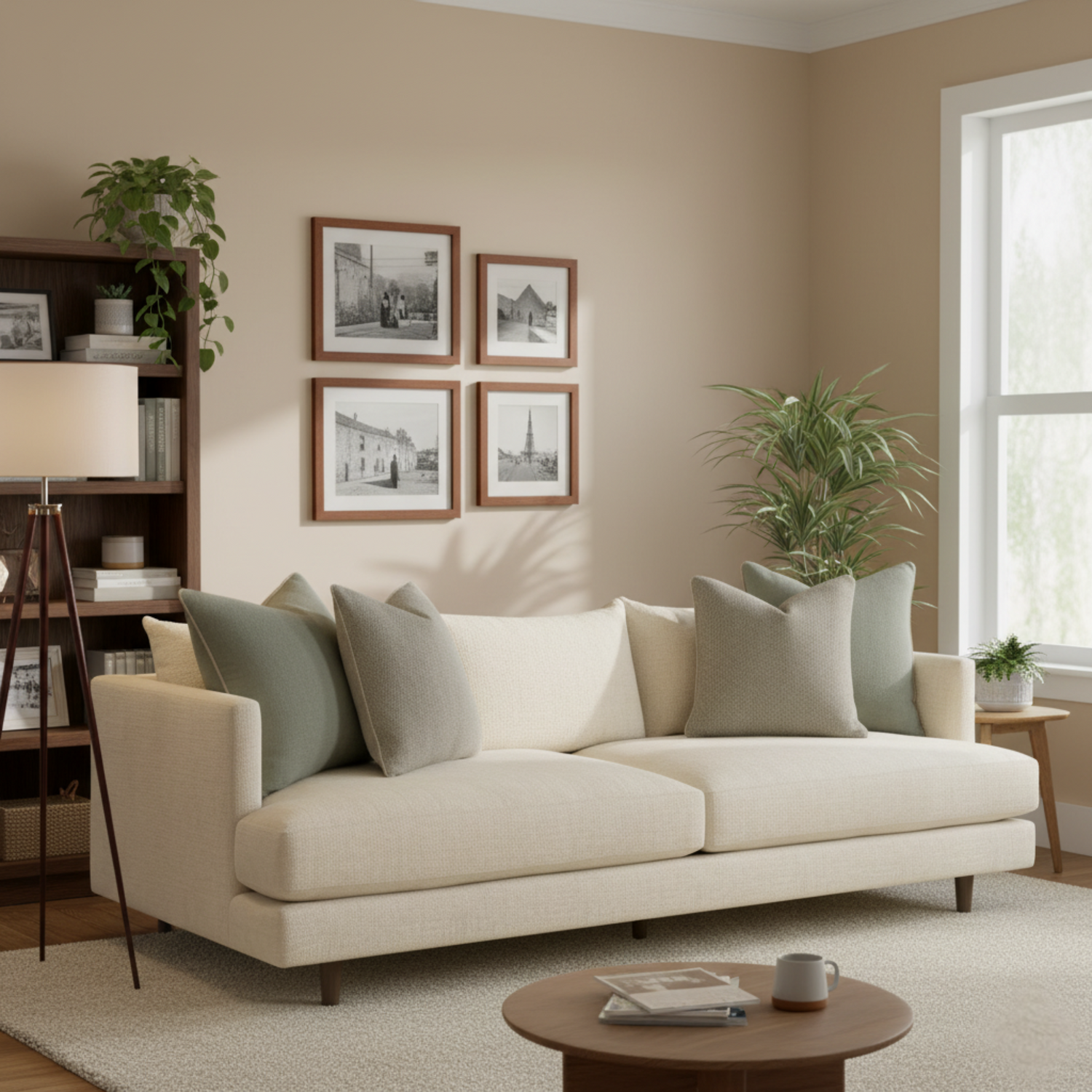 Bernhardt Living Colette White Cream Fabric Sofa-ComfortDesign