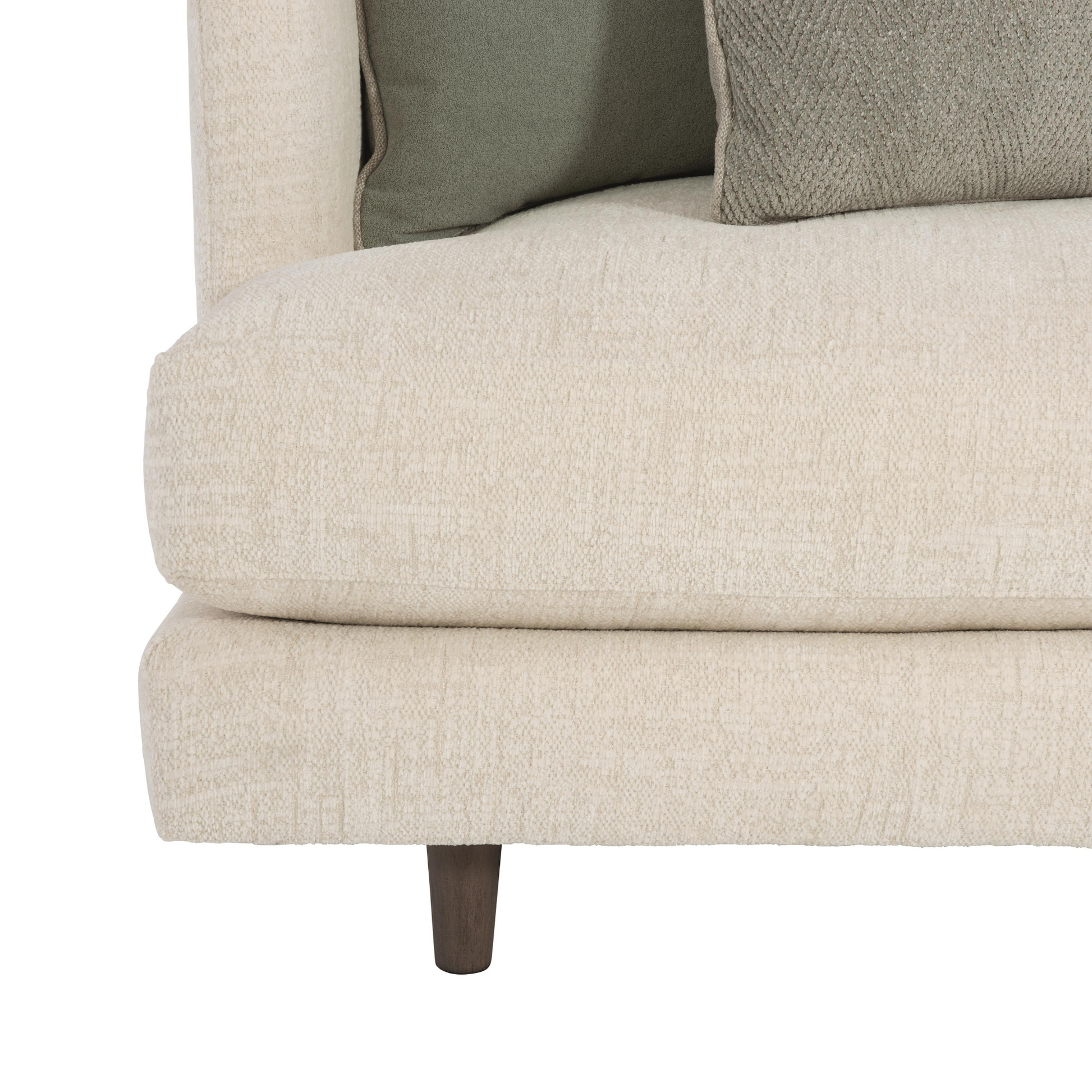 Bernhardt Living Colette White Cream Fabric Sofa-ComfortDesign