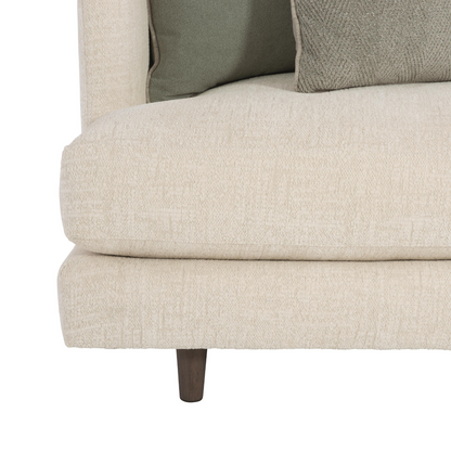 Bernhardt Living Colette White Cream Fabric Sofa-ComfortDesign