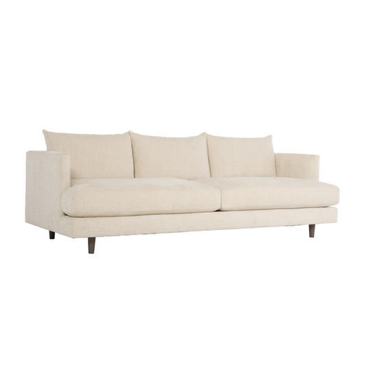 Bernhardt Living Colette White Cream Fabric Sofa-ComfortDesign