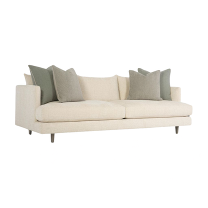 Bernhardt Living Colette White Cream Fabric Sofa