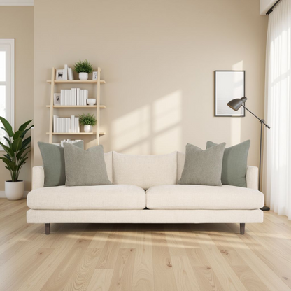 Bernhardt Living Colette White Cream Fabric Sofa-ComfortDesign