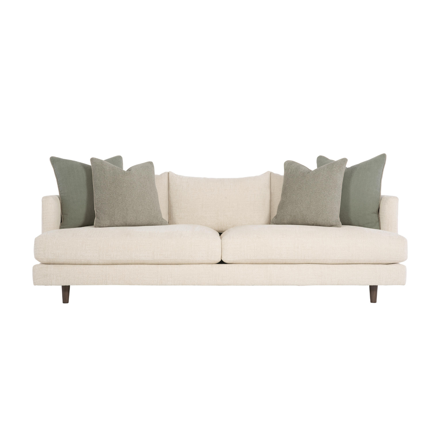 Bernhardt Living Colette White Cream Fabric Sofa-ComfortDesign