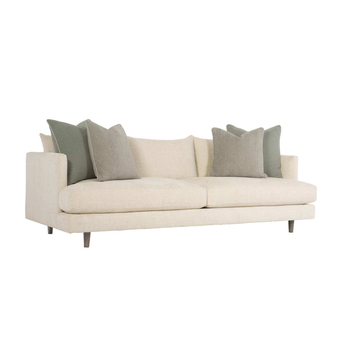 Bernhardt Living Colette White Cream Fabric Sofa-ComfortDesign