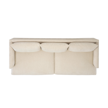 Bernhardt Living Colette White Cream Fabric Sofa-ComfortDesign