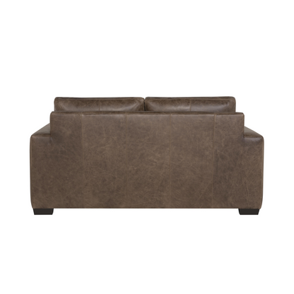 Bernhardt Living Dawkins Leather Brown Loveseat Sofa-ComfortDesign