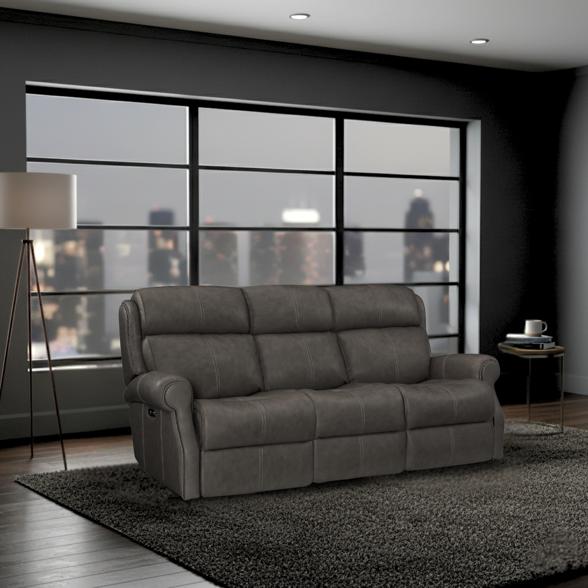 Bernhardt McGwire Grain Leather Power Motion Sofa-ComfortDesign