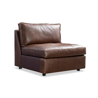 Bernhardt Nest Leather Modular Sectional Sofa with Chaise