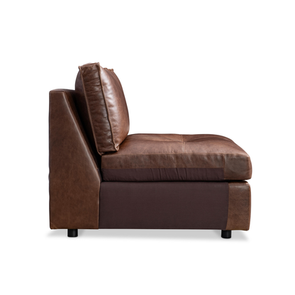Bernhardt Nest Leather Modular Sectional Sofa with Chaise