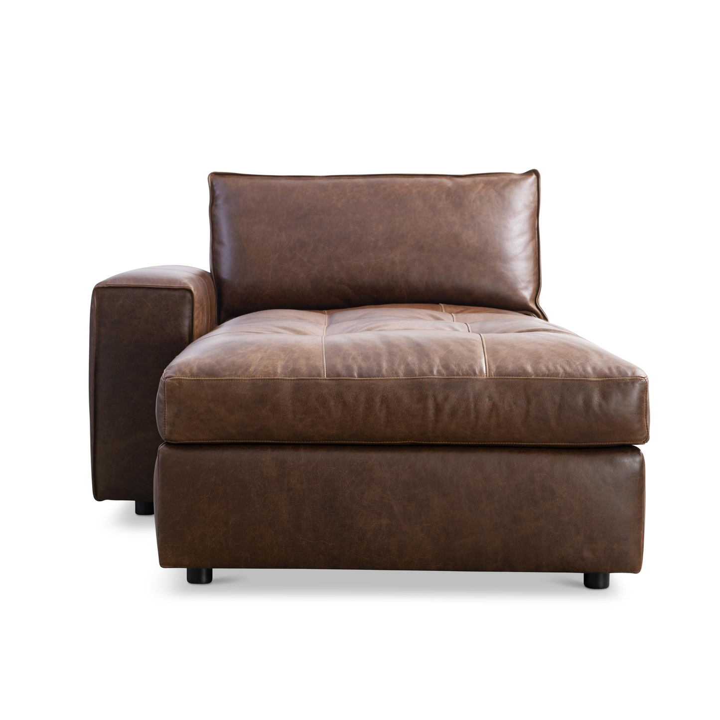 Bernhardt Nest Leather Modular Sectional Sofa with Chaise