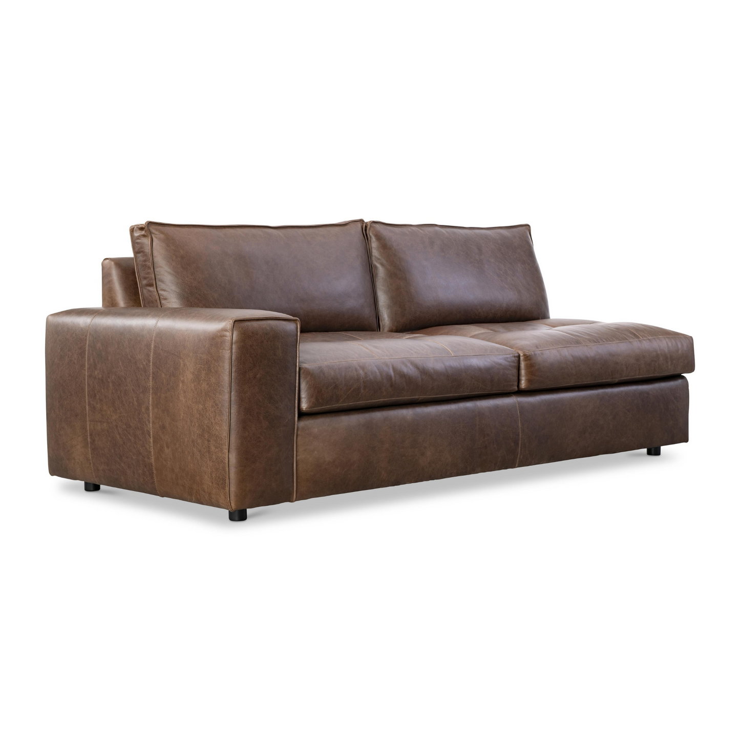 Bernhardt Nest Leather Modular Sectional Sofa with Chaise