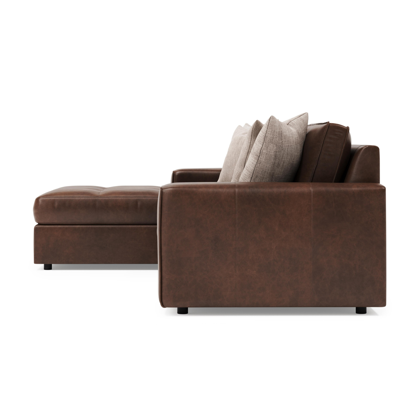 Bernhardt Nest Leather Modular Sectional Sofa with Chaise