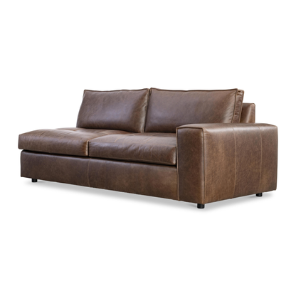 Bernhardt Nest Leather Modular Sectional Sofa with Chaise