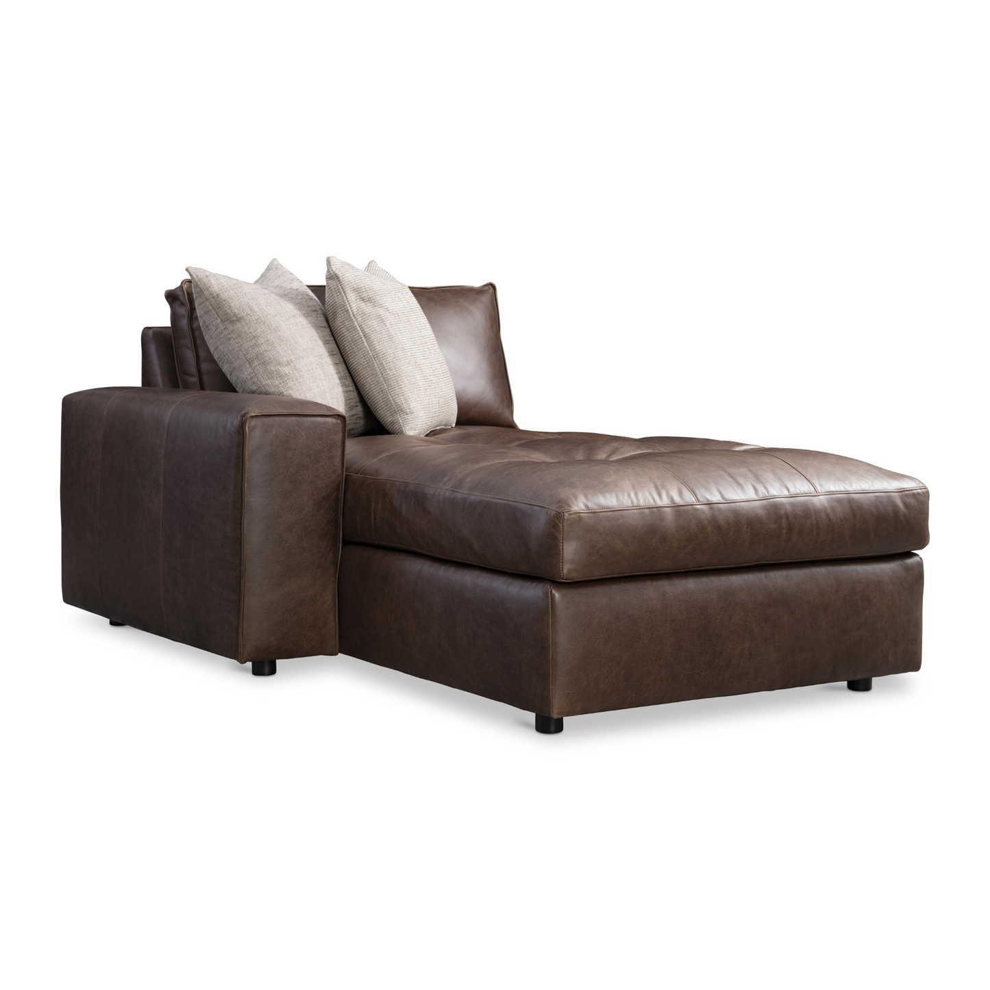 Bernhardt Nest Leather Modular Sectional Sofa with Chaise