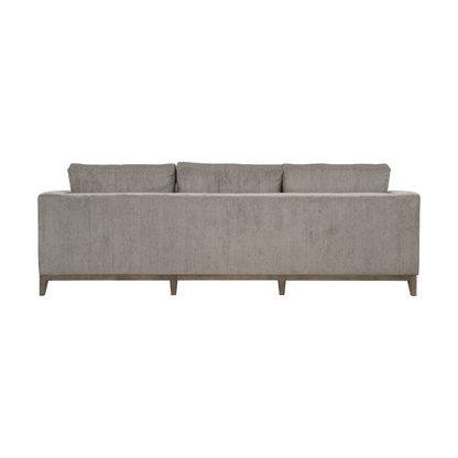 Bernhardt Noel 3-Seater Sofa in light fabric with track arms and tapered legs, offering a modern twist on the classic club chair design