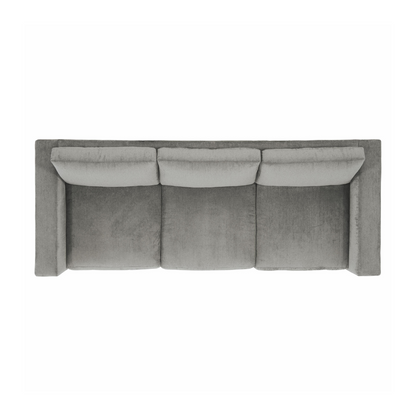 Bernhardt Noel 3-Seater Sofa in light fabric with track arms and tapered legs, offering a modern twist on the classic club chair design