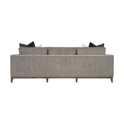 Bernhardt Noel 3-Seater Sofa in light fabric with track arms and tapered legs, offering a modern twist on the classic club chair design