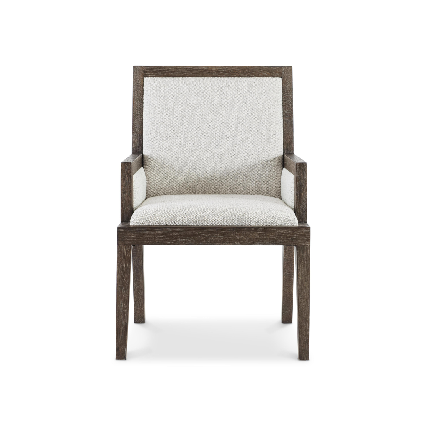 Bernhardt Outline Fabric Arm Chair with Exposed Wooden Frame-Comfort Design
