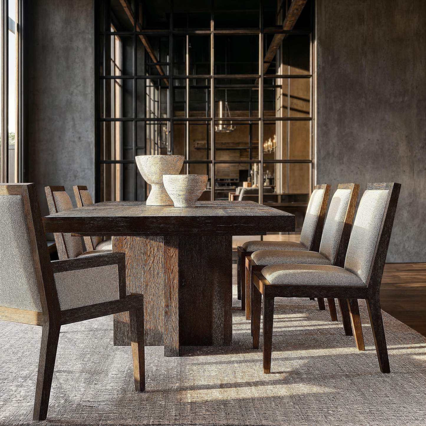 Bernhardt Outline Fabric Arm Chair with Exposed Wooden Frame-Comfort Design