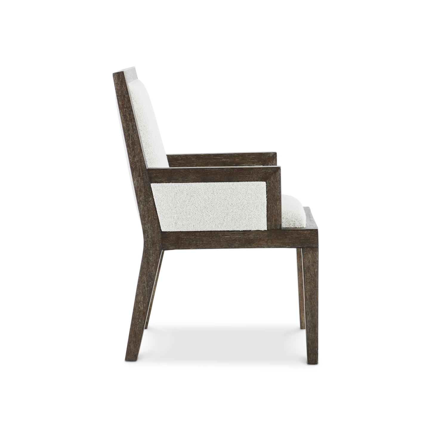 Bernhardt Outline Fabric Arm Chair with Exposed Wooden Frame-Comfort Design