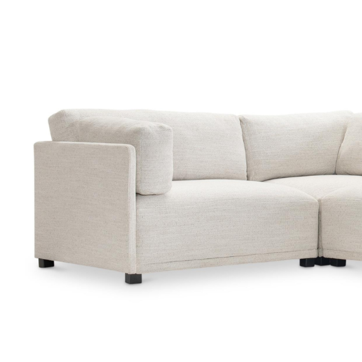 Bernhardt Parker Fabric Sectional With Chaise & Box-Edge Pillows
