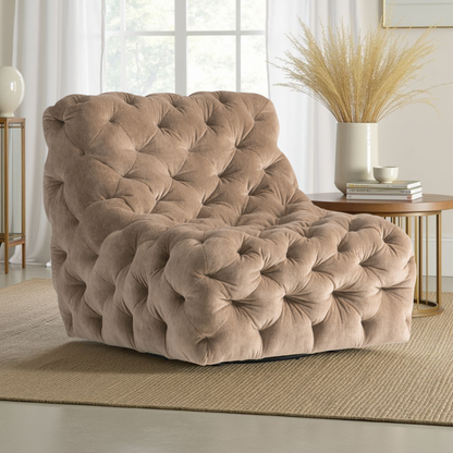 Bernhardt Rigby Fabric Tufted Swivel Chair