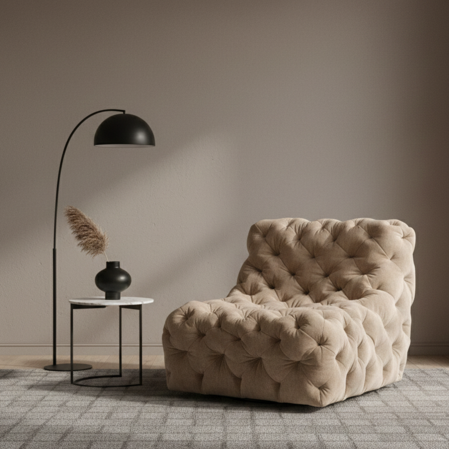 Bernhardt Rigby Fabric Tufted Swivel Chair