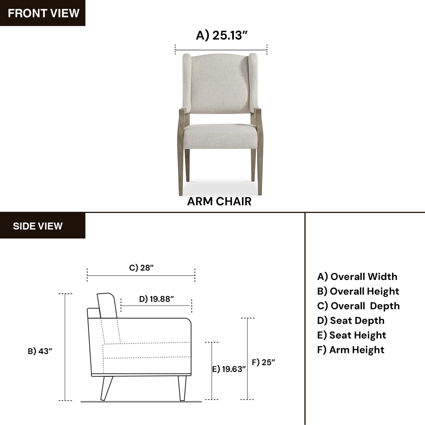 Bernhardt Santa Barbara Fabric Arm Chair with Wooden Saber Legs