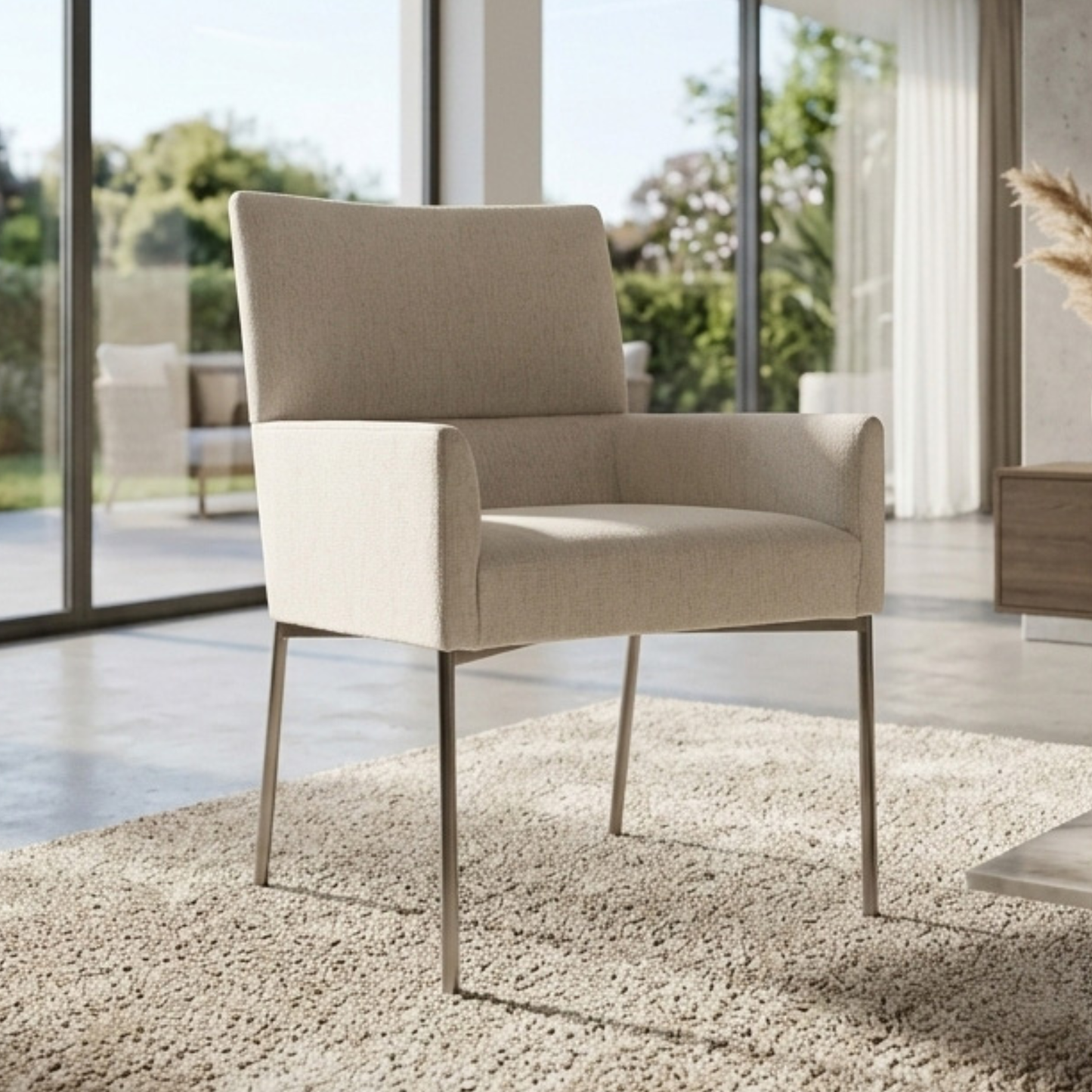 Bernhardt Sereno Upholstered Arm Chair with Adjustable Glides