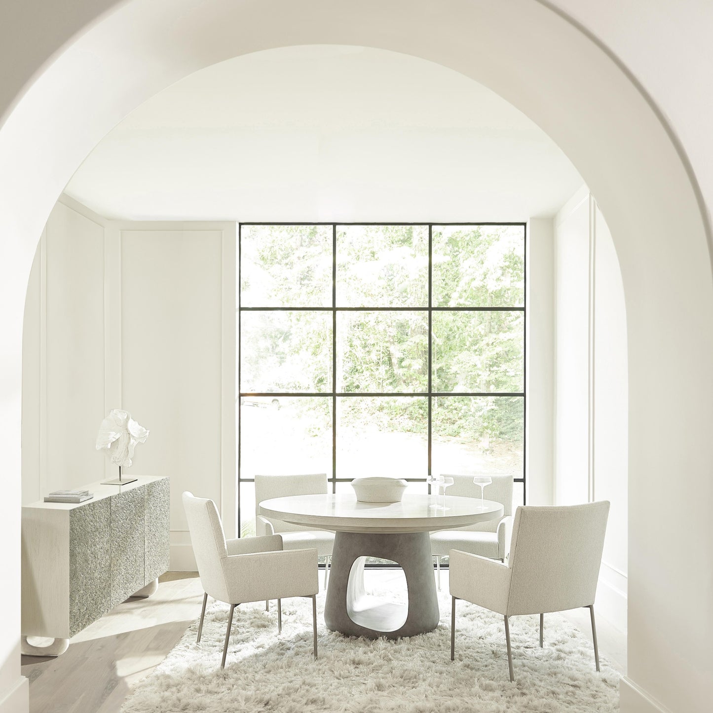 Bernhardt Sereno Upholstered Arm Chair with Adjustable Glides