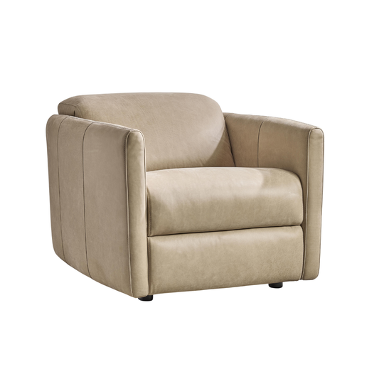 Bernhardt Sierra Leather Power Motion Recliner Chair with Power Headrest