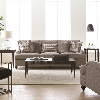 Bernhardt Tarleton 3 Seater Fabric Sofa in Brown-Comfort Furniture