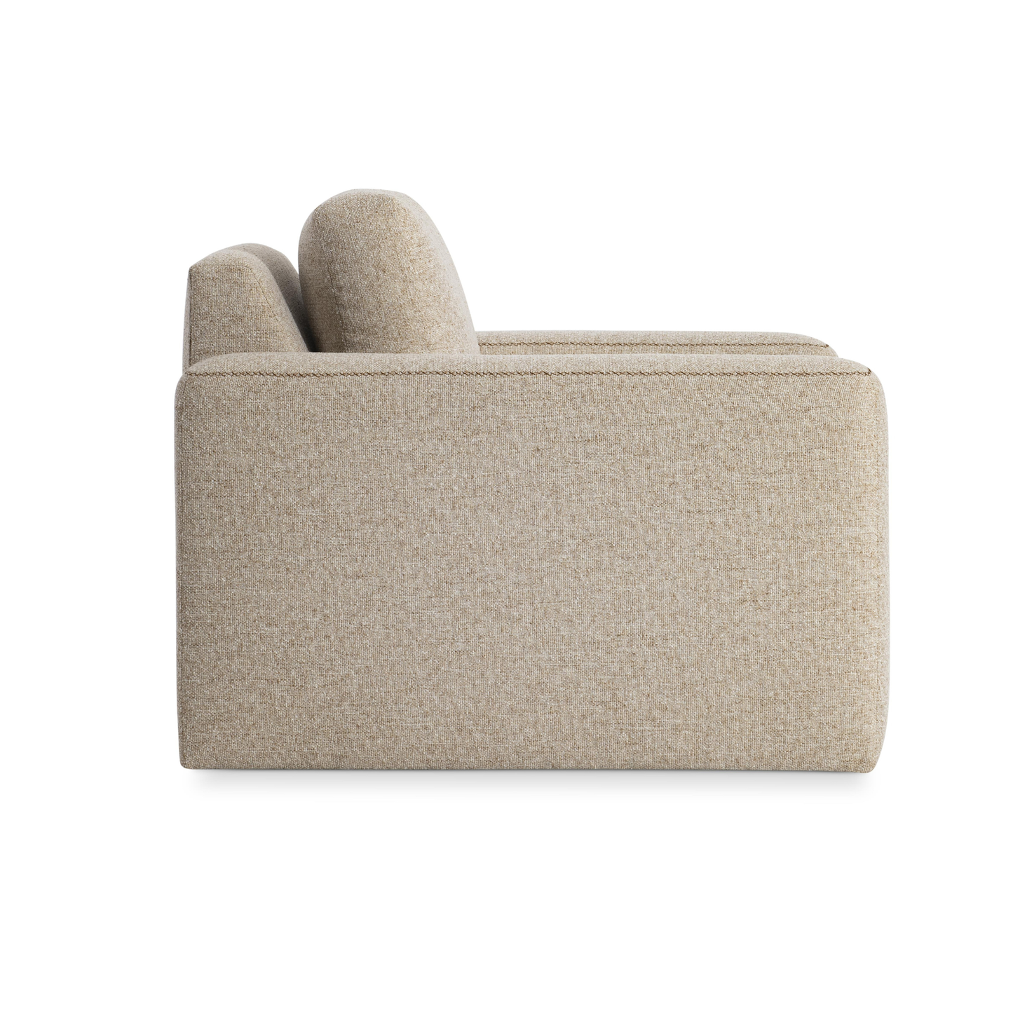 Bernhardt Vaughn Fabric Swivel Chair with Oversized Track Arm