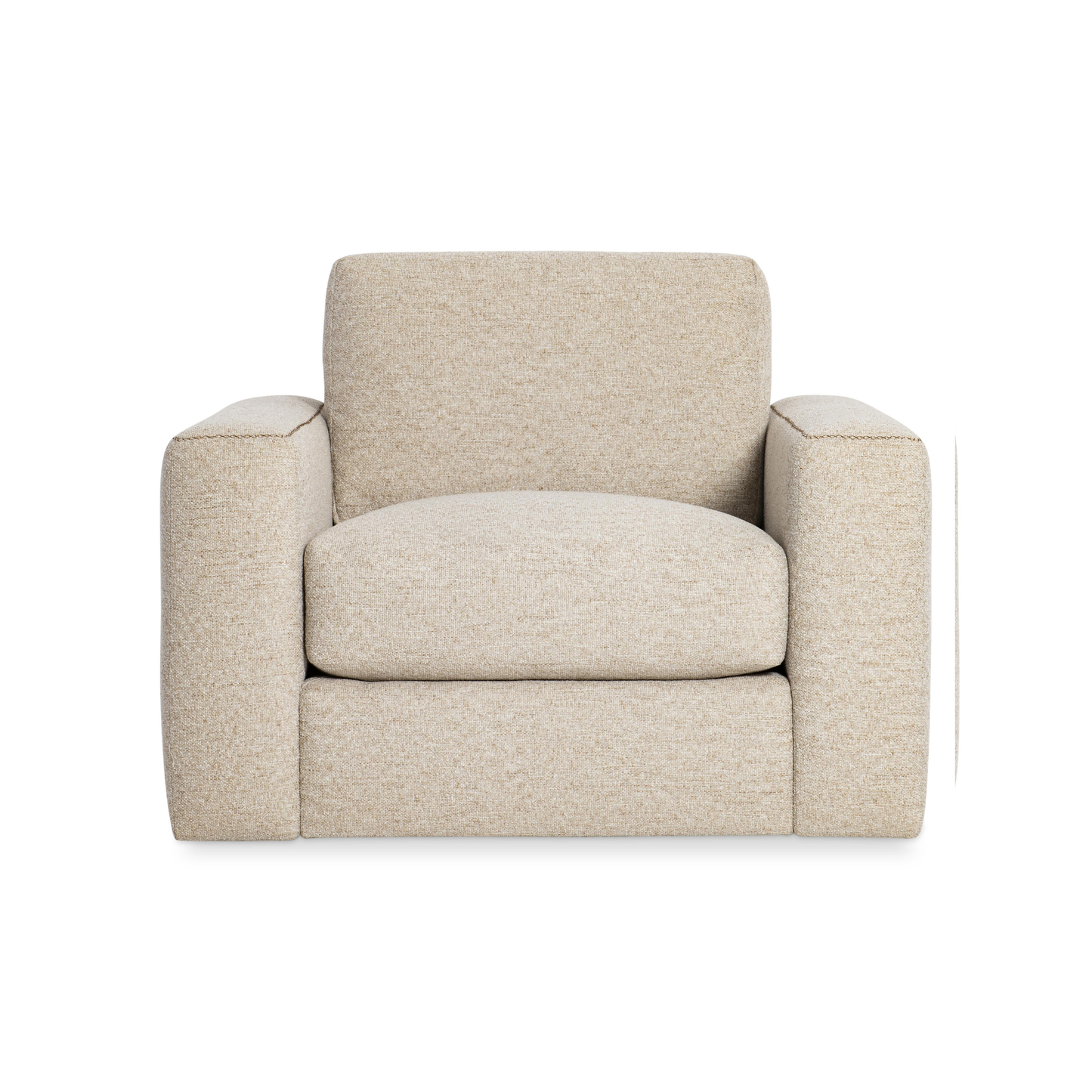 Bernhardt Vaughn Fabric Swivel Chair with Oversized Track Arm
