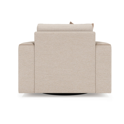 Bernhardt Vaughn Fabric Swivel Chair with Oversized Track Arm