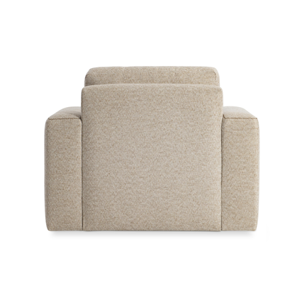Bernhardt Vaughn Fabric Swivel Chair with Oversized Track Arm