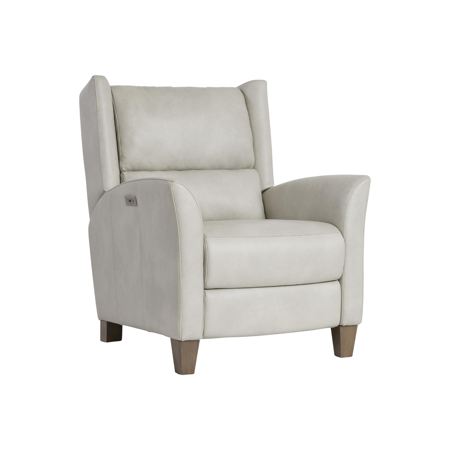 Bernhardt Weller Leather Power Motion Recliner Chair with USB Charging Port-Comfort Design