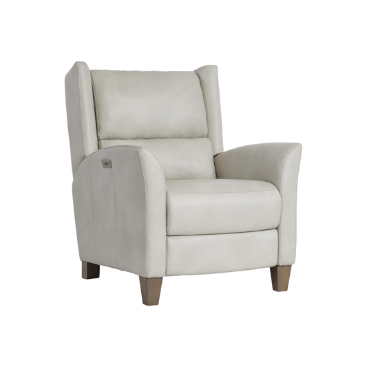 Bernhardt Weller Leather Power Motion Recliner Chair with USB Charging Port-Comfort Design