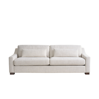 Universal Furniture Brooklyn White Fabric Sofa With Throw Pillows