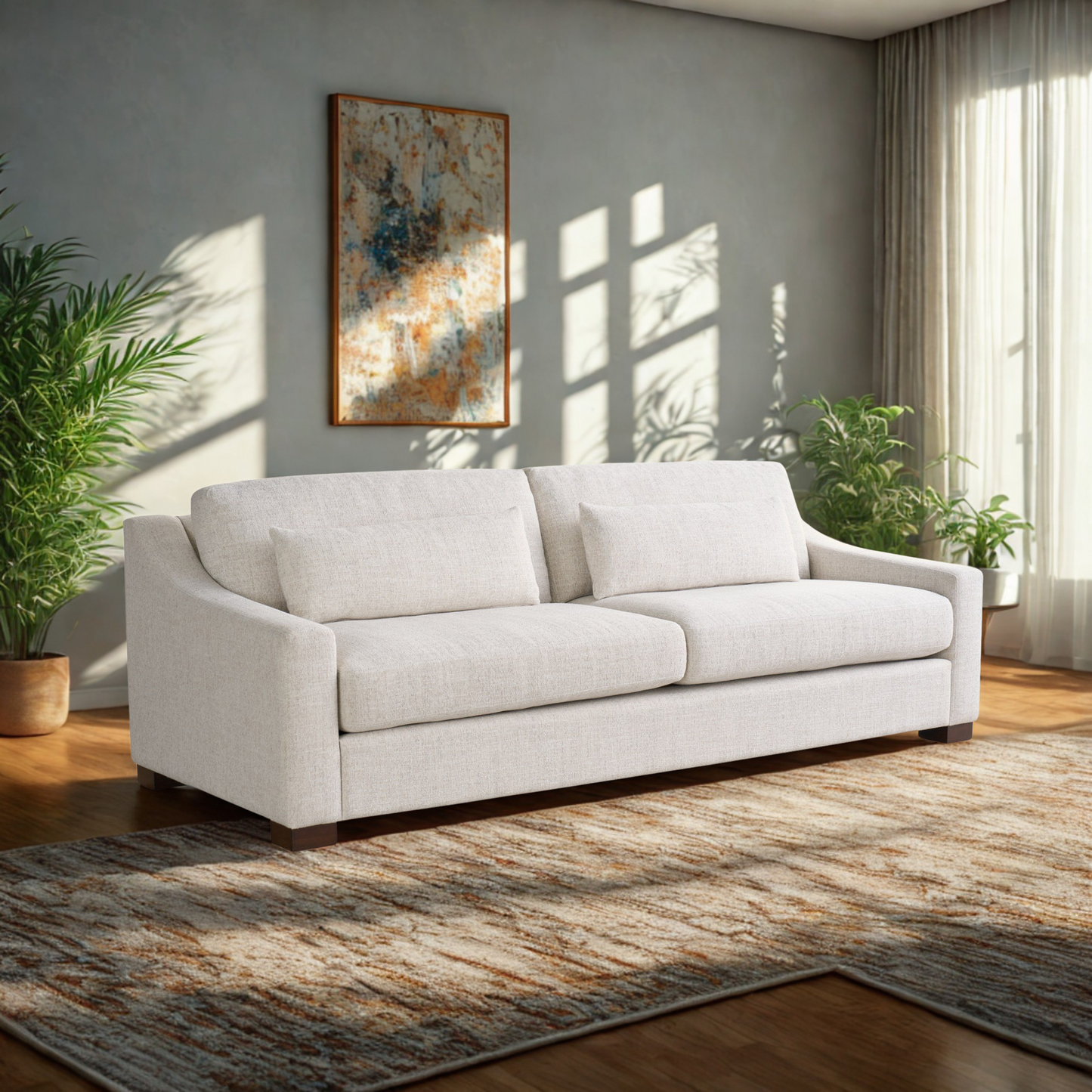 Brooklyn Fabric Sofa in living room
