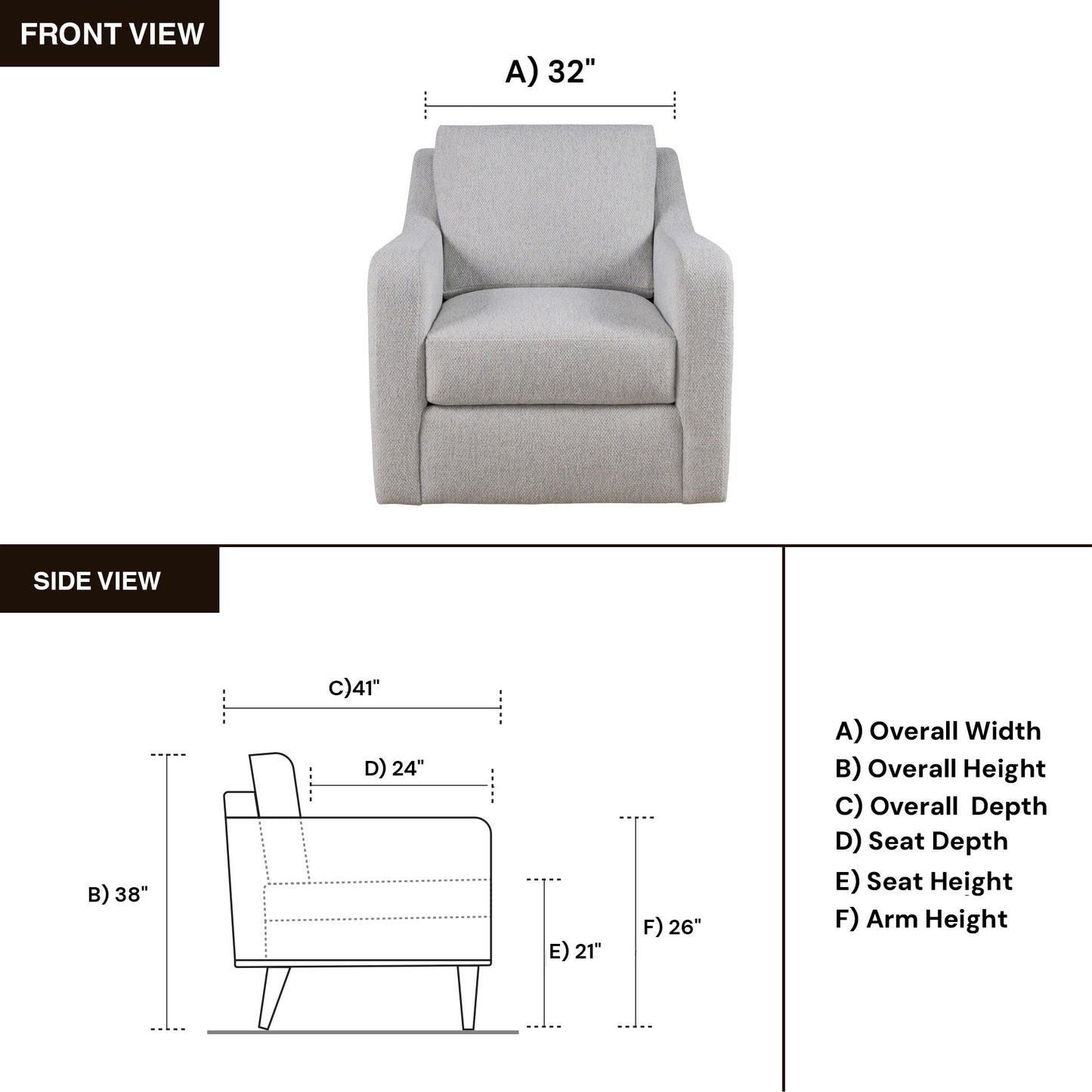 Universal Filmore Upholstered Swivel Chair