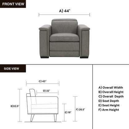 Bernhardt Lioni Leather Power Motion Recliner Chair-Comfort Design Furniture
