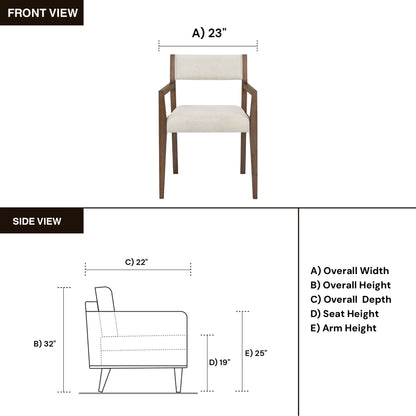 Universal Haze Modern Upholstered Arm Chair
