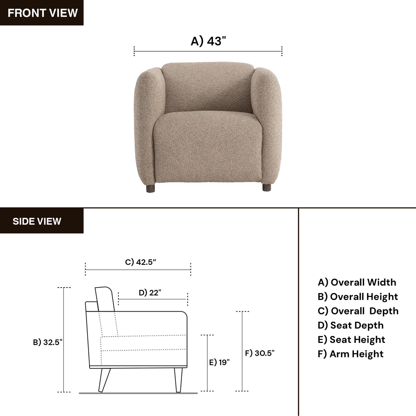 Bernhardt Luc Fabric Power Motion Chair with Pop-Up Headrest